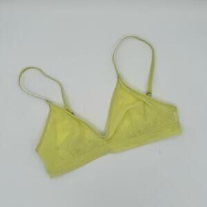 Gilly Hicks Women's Yellow Greenish Mesh Lightweight Bralette Size Small